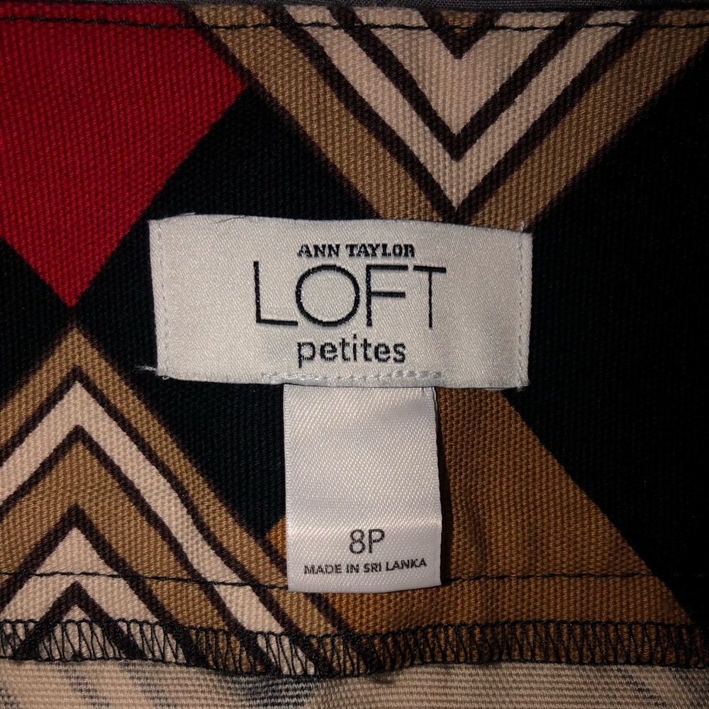 Loft Ann Taylor Funky Vintage Look Skirt 8 Petite EUC - Picture 6 of 8